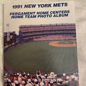 Vtg New York Mets 1991 Pergament Home Centers Home Team Photo Album.  30 pic New